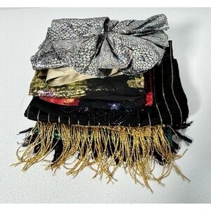 Vintage Sparkle Scarf Lot Disco Evening Retro 70s 80s Glittercore Glam McBling